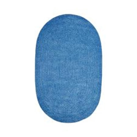 3.6 X 5.6 In. Chenille Reversible Rug - Smoke Blue